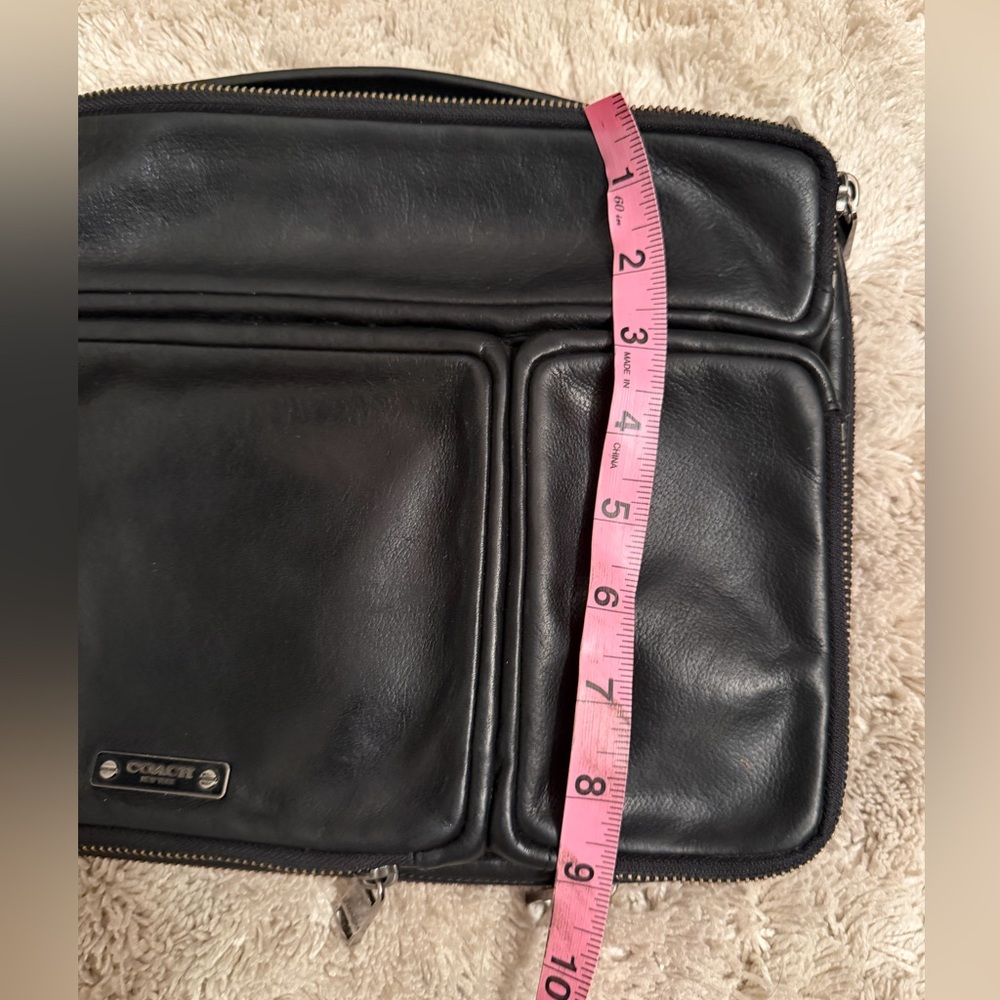 Vtg Coach Portfolio Black Leather - Picture 13 of 14